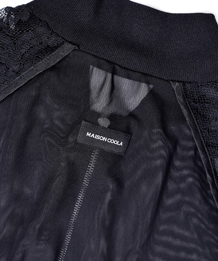 レーススリーブメッシュブルゾン (BLACK) CQ-48114 | COOLA | クーラ