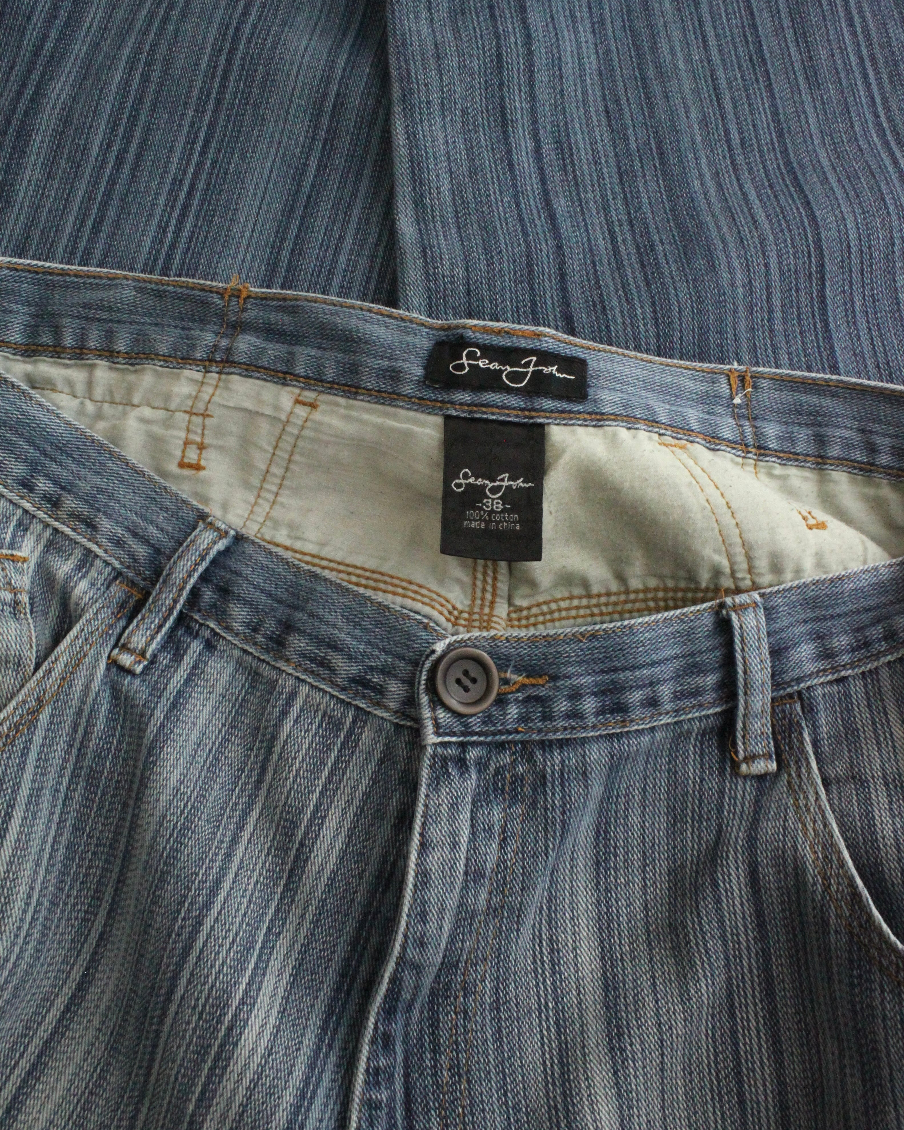 00s Sean John Striped Baggy Denim Pants | VOLAR