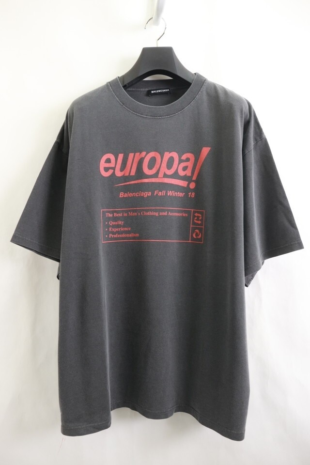 BALENCIAGA EUROPA TEE BLACK XS 110IK2561