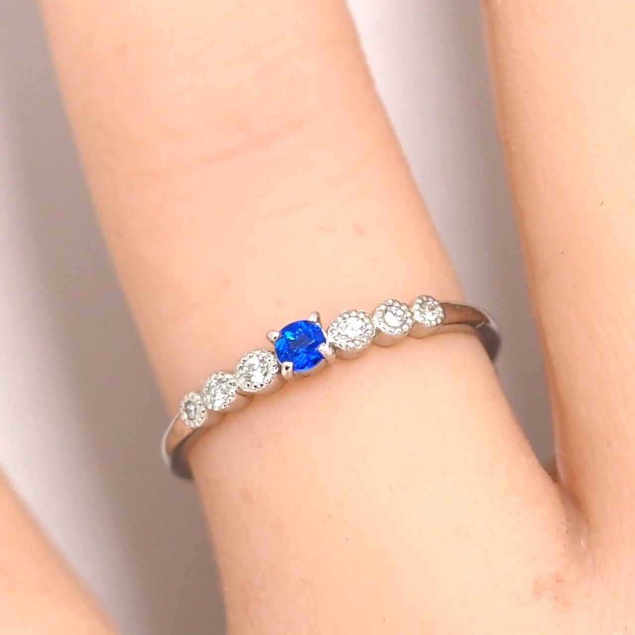 アウイナイト リング 0.07ct pt900 D0.06ct