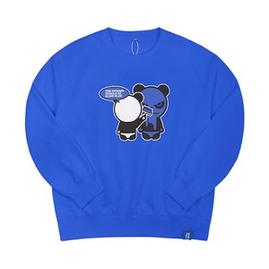 SALE 送料無料 【HIPANDA ハイパンダ】メンズ クルーネック スウェット トレーナー MEN'S CREW NECK SWEAT SHIRT / BLUE・WHITE