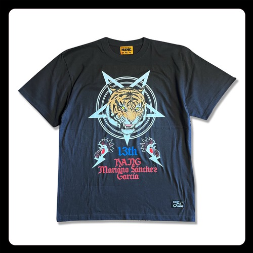 HANG】ハング  The Pentagram Tiger  ペンタグラム タイガー (BLACK) (サイズ2XL / 3XL)  メンズＴシャツ (予約注文商品) 5月22日13:00〜4日23:59まで