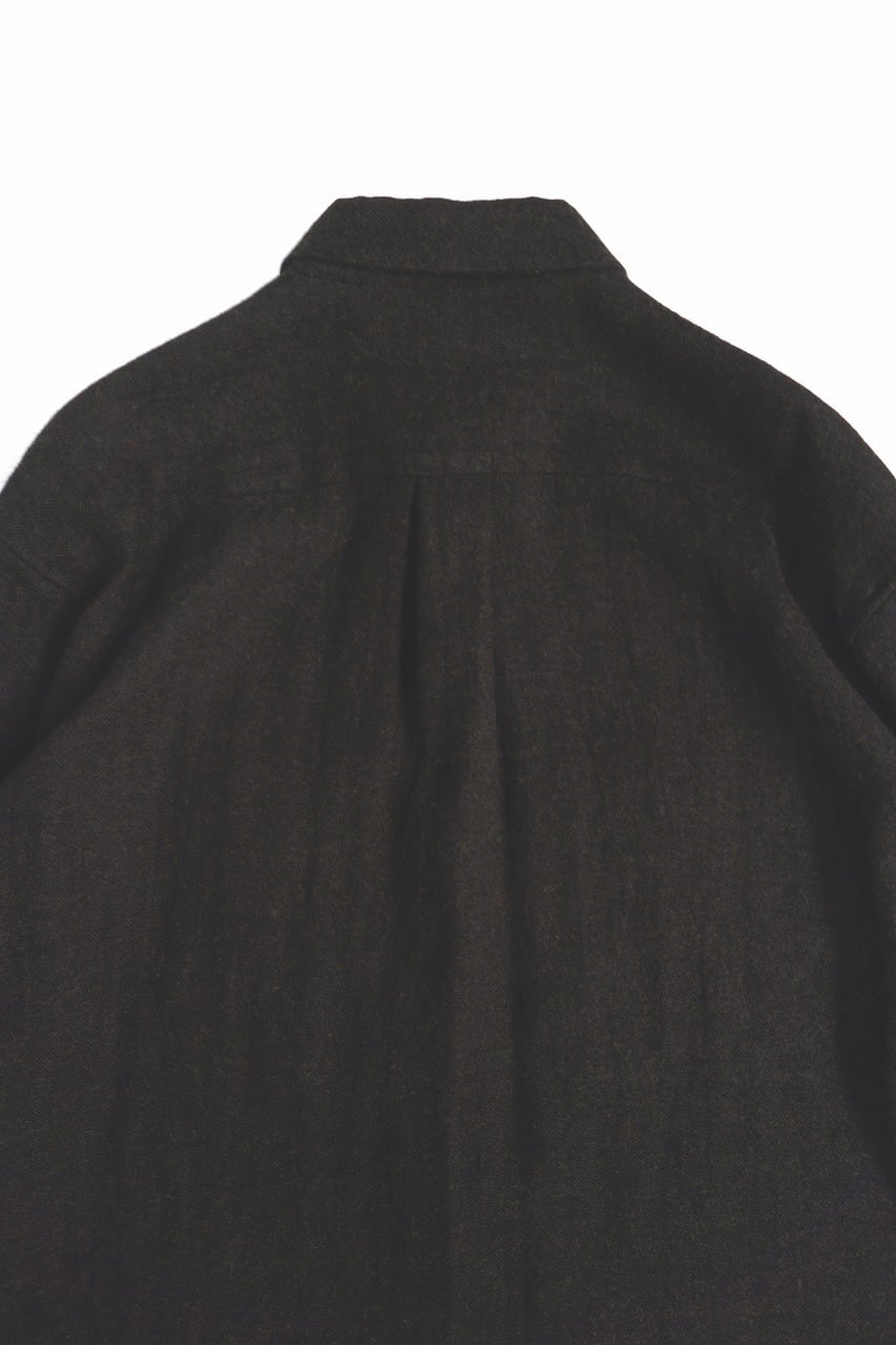 Linen Wool Herringbone L/S Shirt