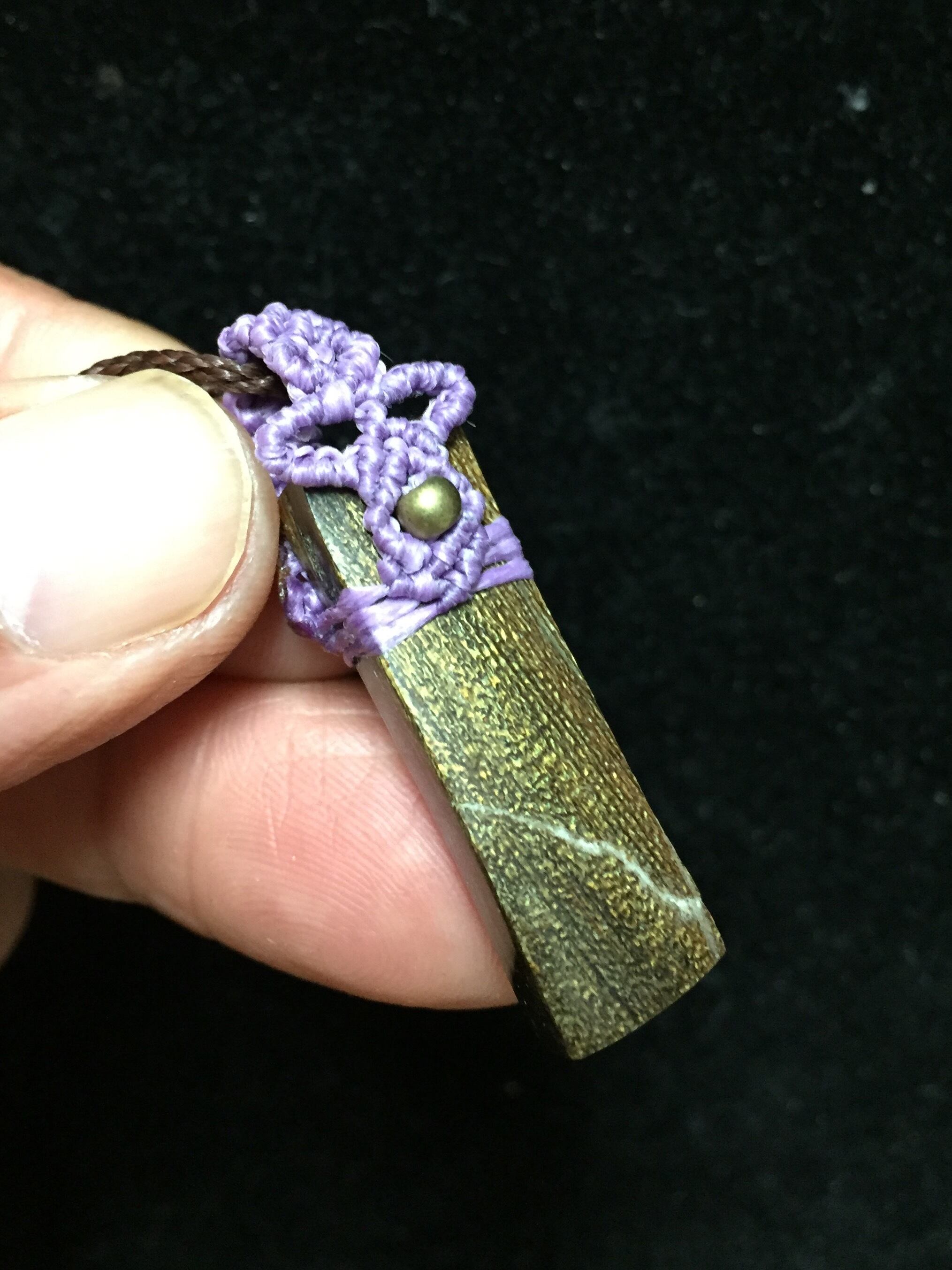 55) グリーン・ウリ「ポセイドン」マクラメ編みPT