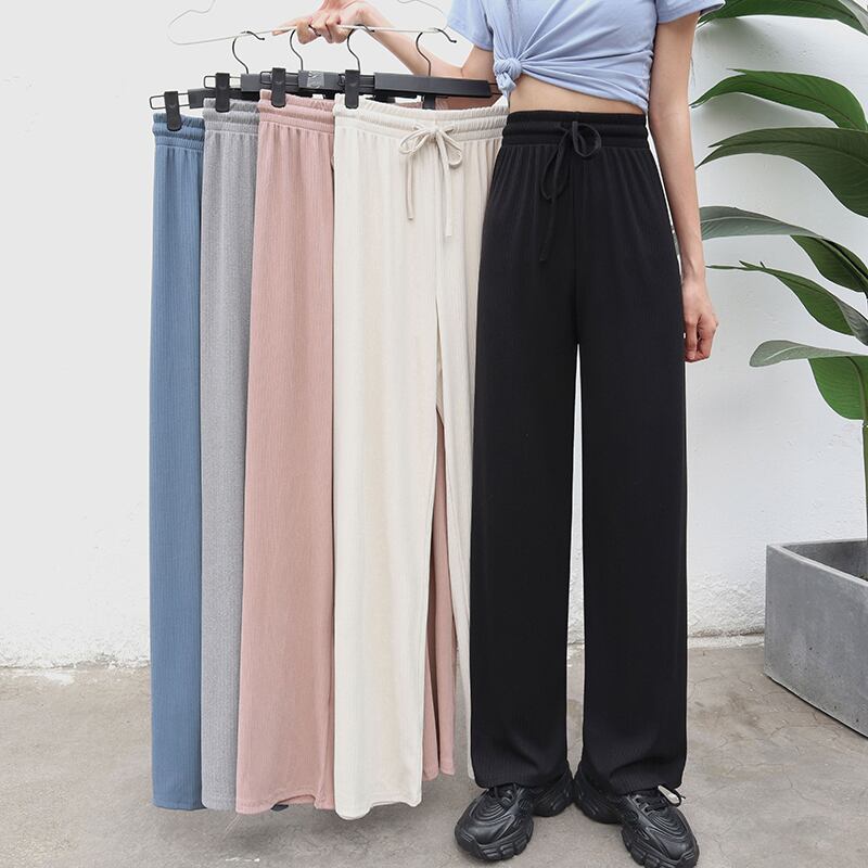 パンツ サマールーズワイドレッグハイウェストウェストカジュアル ストリート 夏物 ワイドパンツ 1号婦人14554085776