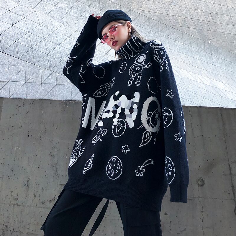 セーター ウィンタールーズオータムプルオーバー スタイルトップス ロング 秋物 冬物 ラブタオタオダレンハウス1072568609