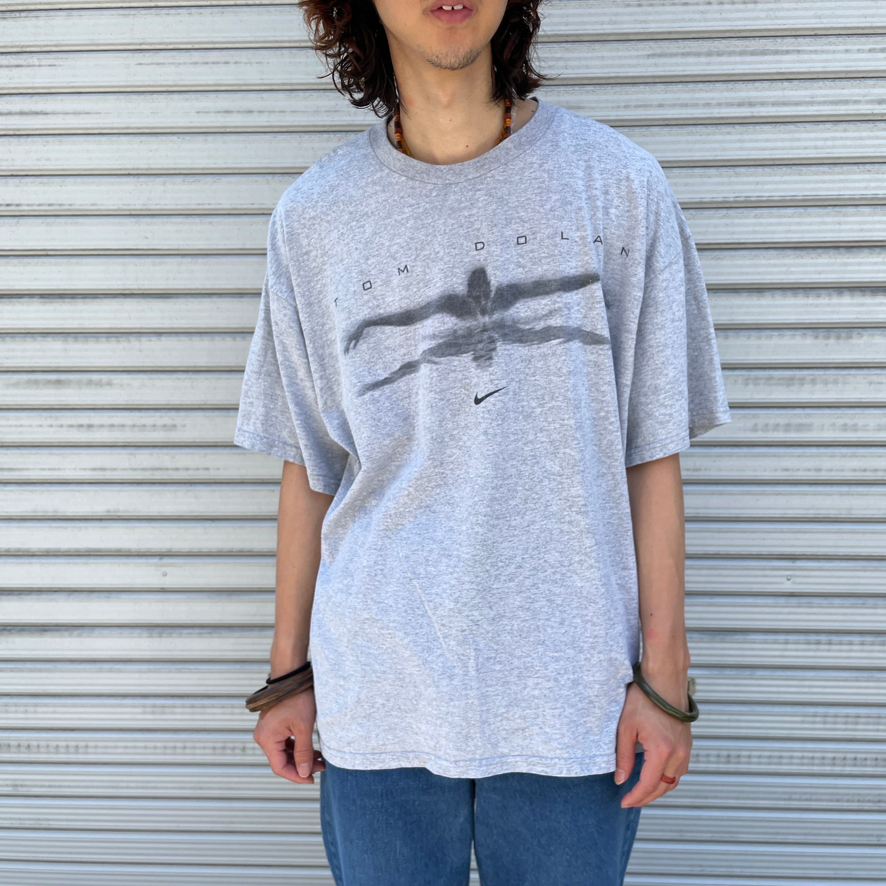 『送料無料』90s NIKE デザインTシャツ 白タグ メキシコ製 L グレー ...