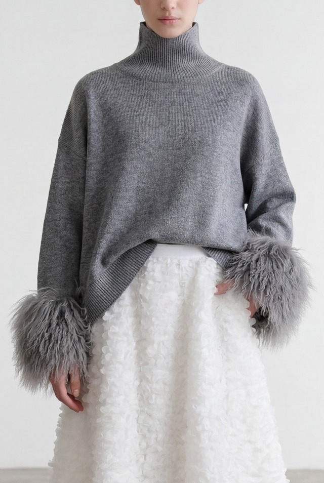 FUR KNIT RICH IVORY
