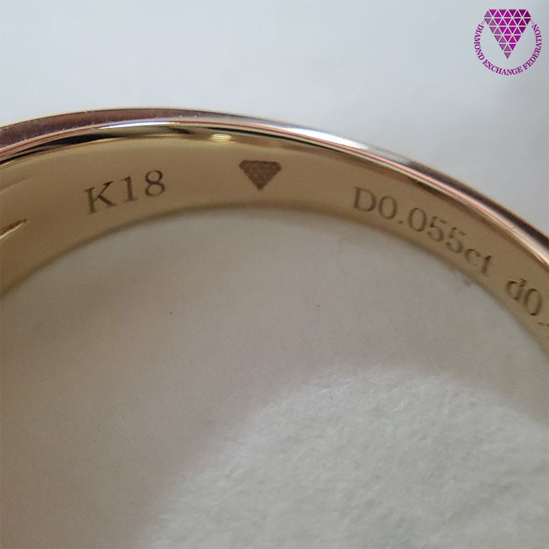 K18WG ダイヤモンド リング 0.55CT
