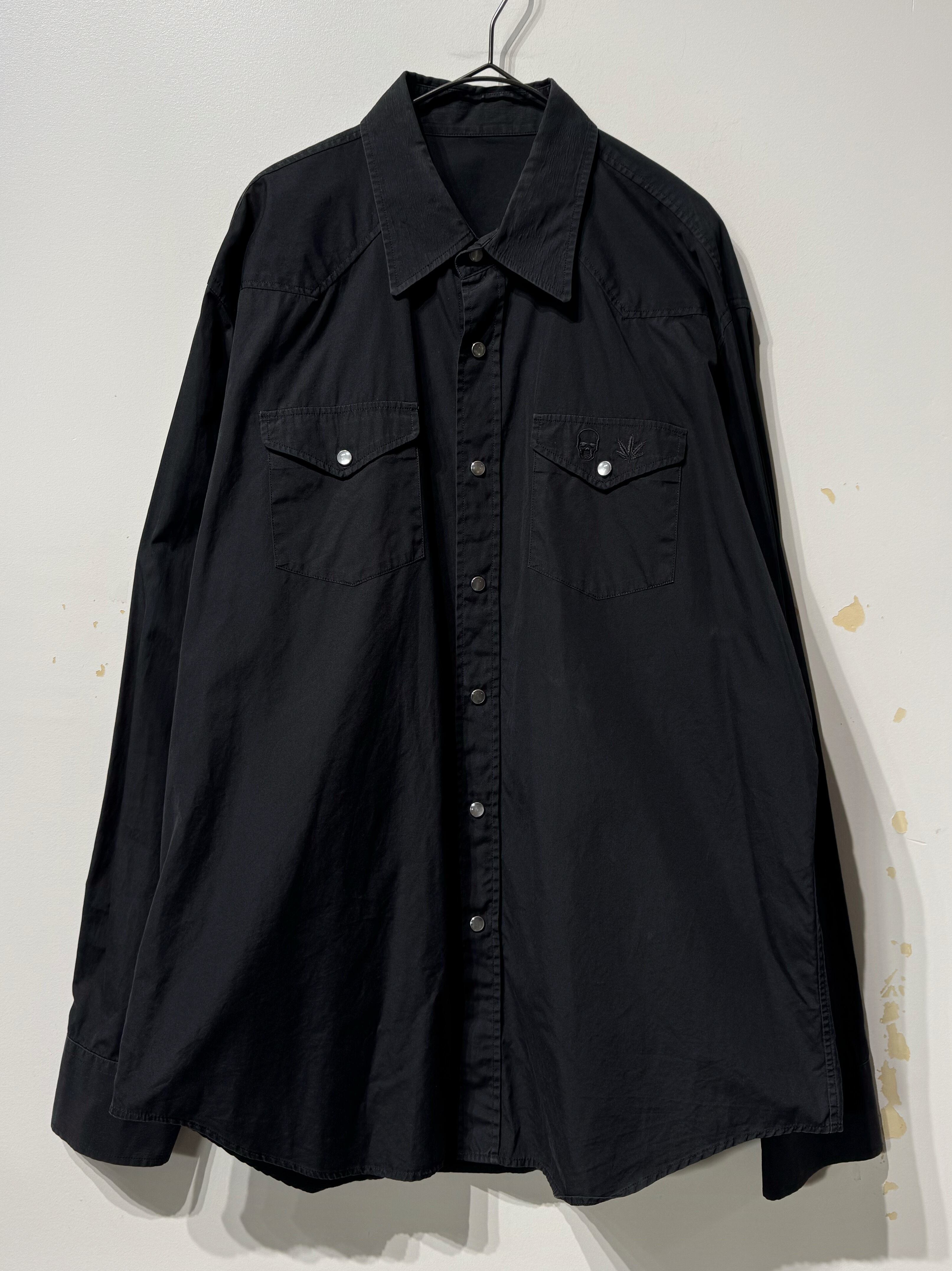 (SH912)00‘s lucien pellet-finer skull embroidery western shirt made in Japan