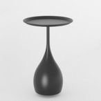 サイドテーブル　ソファエンドテーブル　丸形　コーヒーテーブル　ベッドサイドテーブル　クリエイティブ　ナイトスタンド　フラットティーテーブル　小さなエンドテーブル　リビングルーム　ベッドルーム　バルコニー　ブラック　イエロー　直径40CM