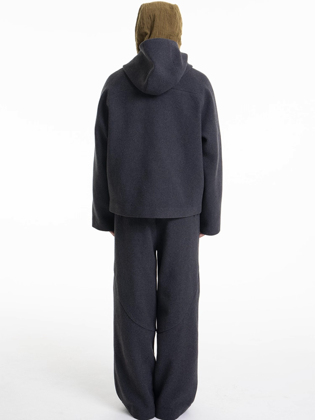 UNDERMINE Wool Blend Leaf Pocket Trousers