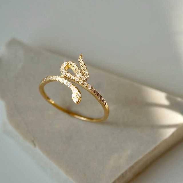 snake amulet diamond ring