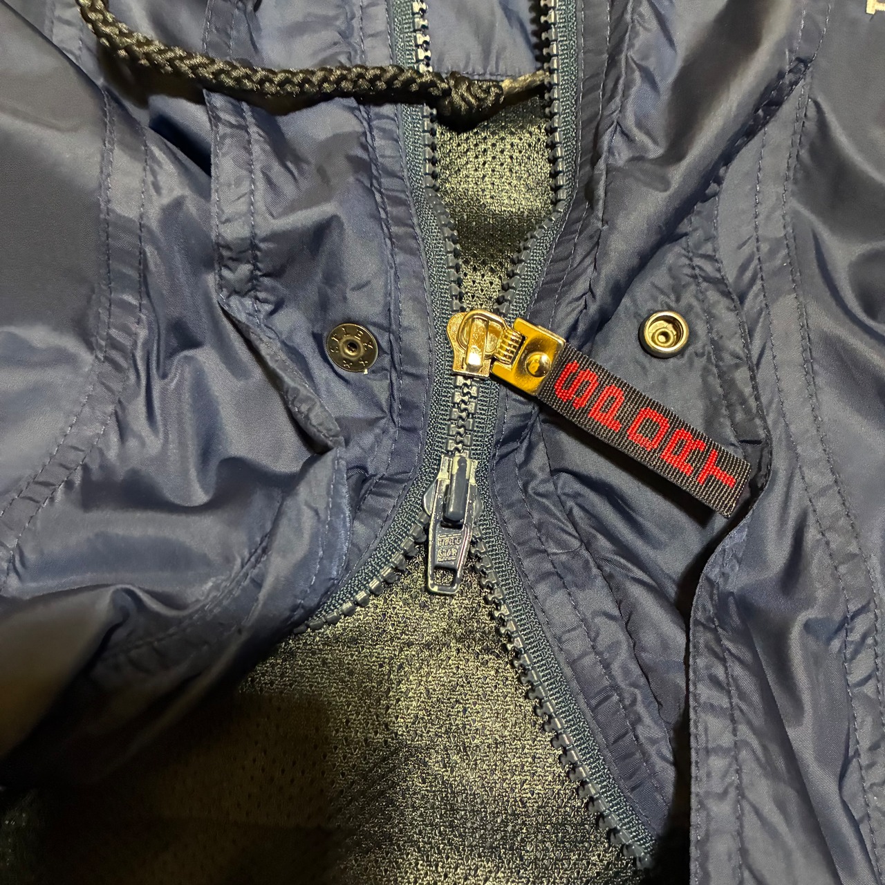 POLO SPORT マウンテンパーカー　ナイロン　ネイビー　ダブルジップ　ドローコード　ポロスポーツ