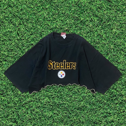 チビ丈イエローmellowリメイクTシャツブラック