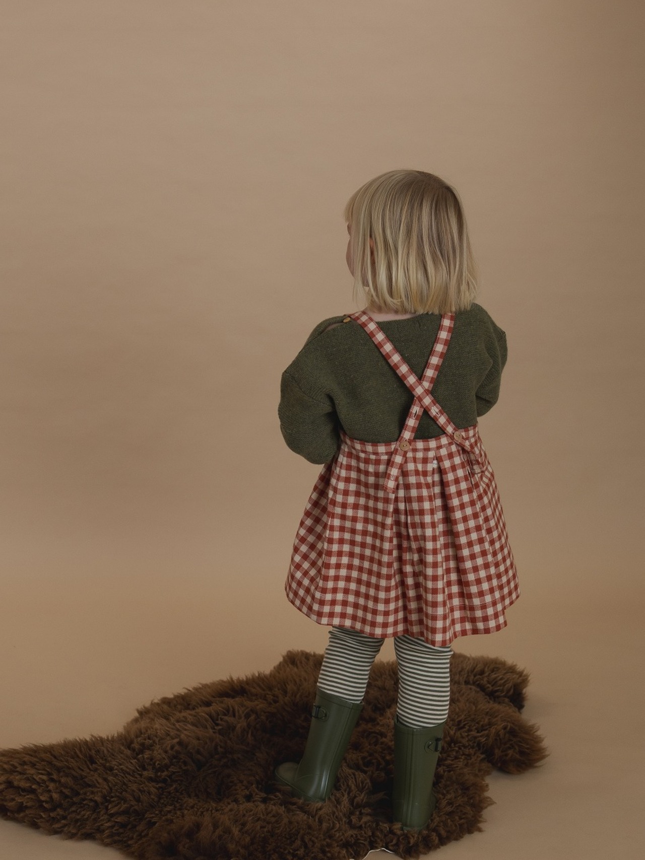 ORGANIC ZOO　Paprika Gingham Tribe Skirt