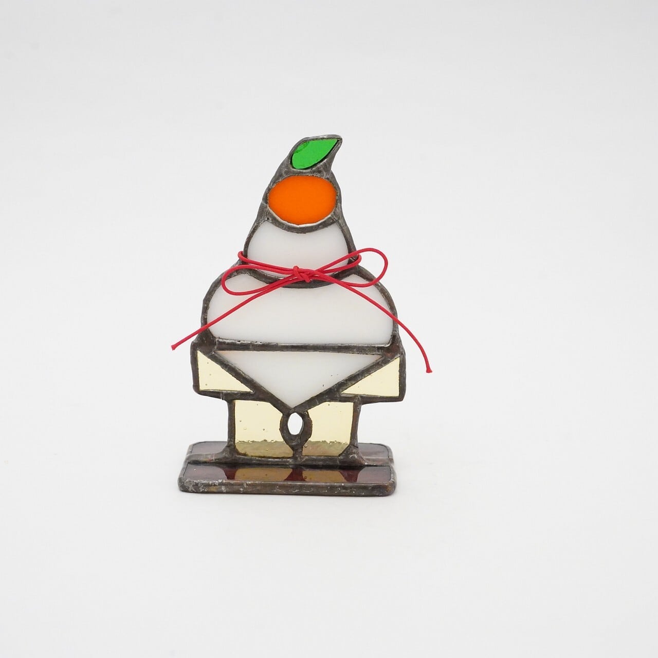 【森中 美佐江】ステンドグラス 鏡餅 A