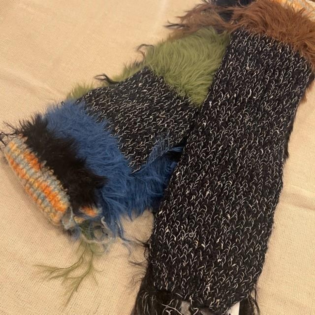 TOPANGA Accessory Fur & Knitted Slim Muffler (2 Colors)