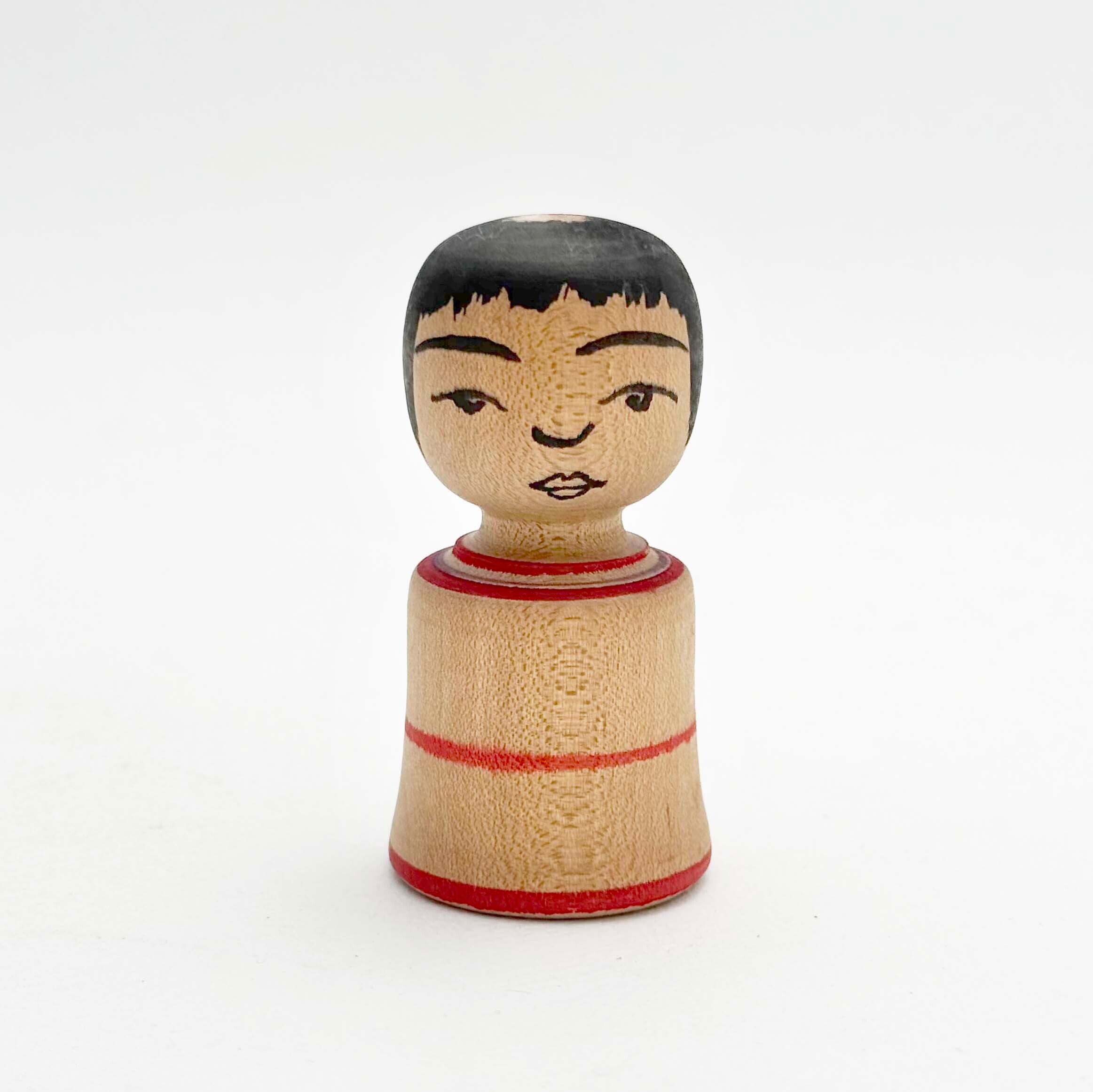 今晃工人 / 小寸こけし(赤い帯)