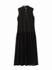 High neck collar switched dress / black / S16DR03