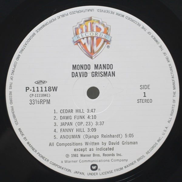 David Grisman / Mondo Mando [P-11118W, BSK 3618] - 画像3