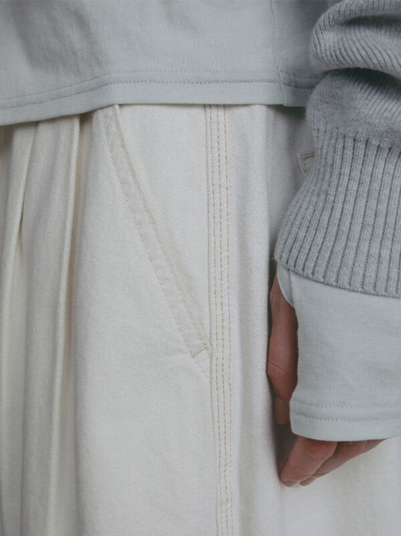 ETRE TOKYO デニムタックワイドパンツ