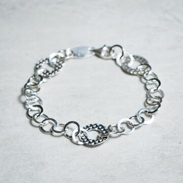 Silver925 2面カットアズキ チェーンブレスレット | PAY ID