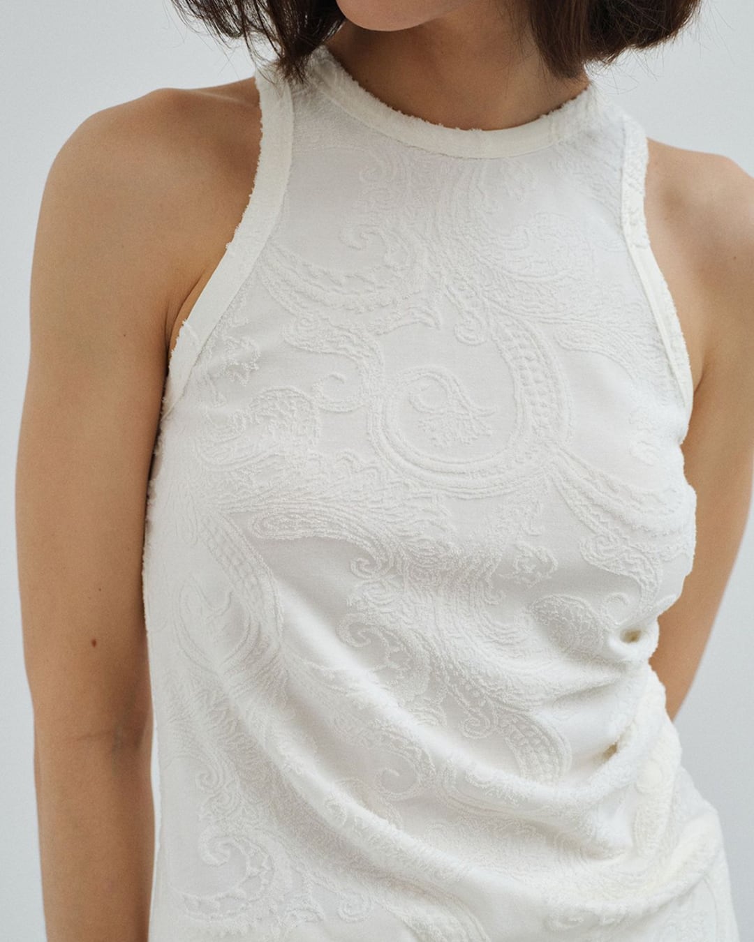 Paisley Texture Gather Tanktop