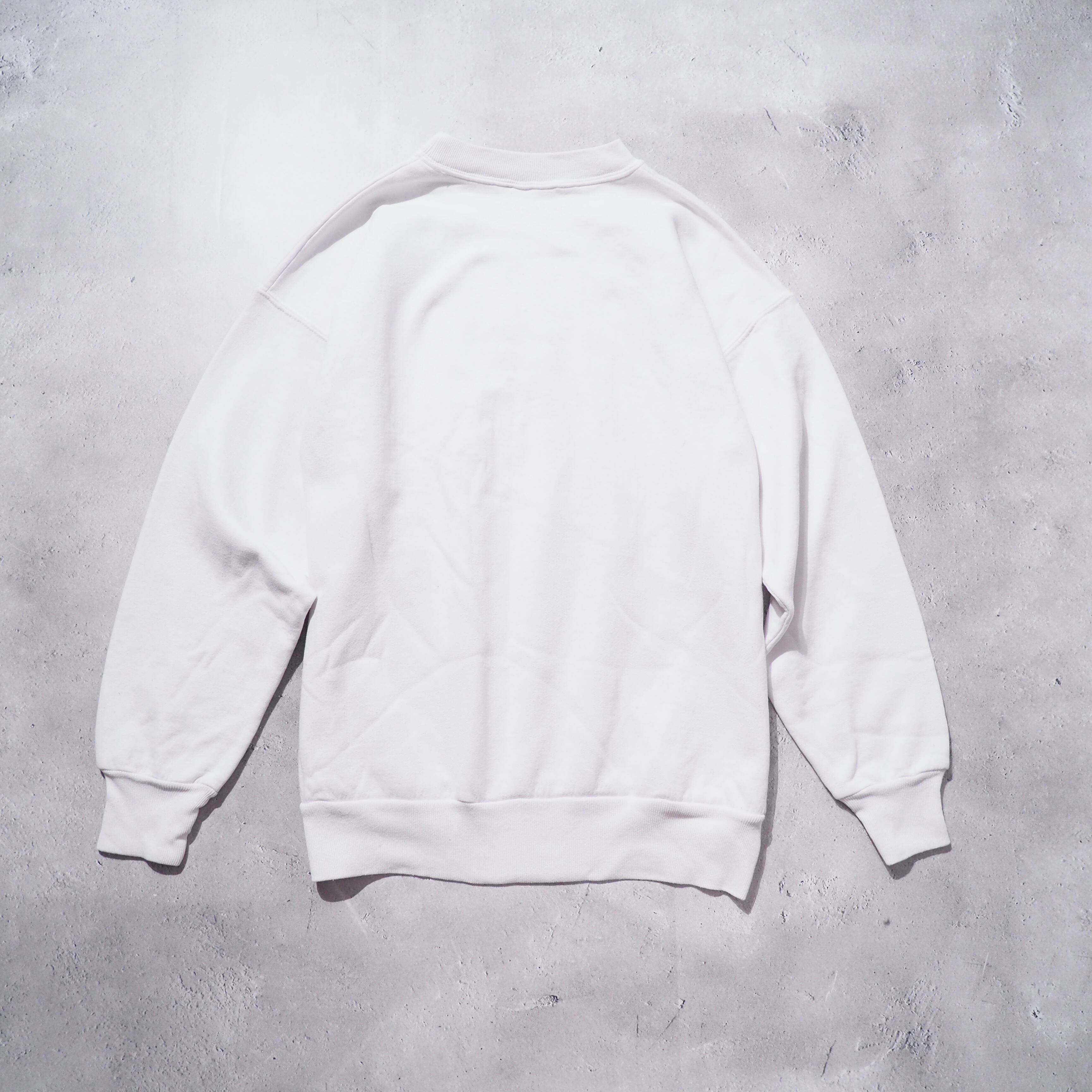 1990s Beautiful Flower printed vintage White sweat shirt