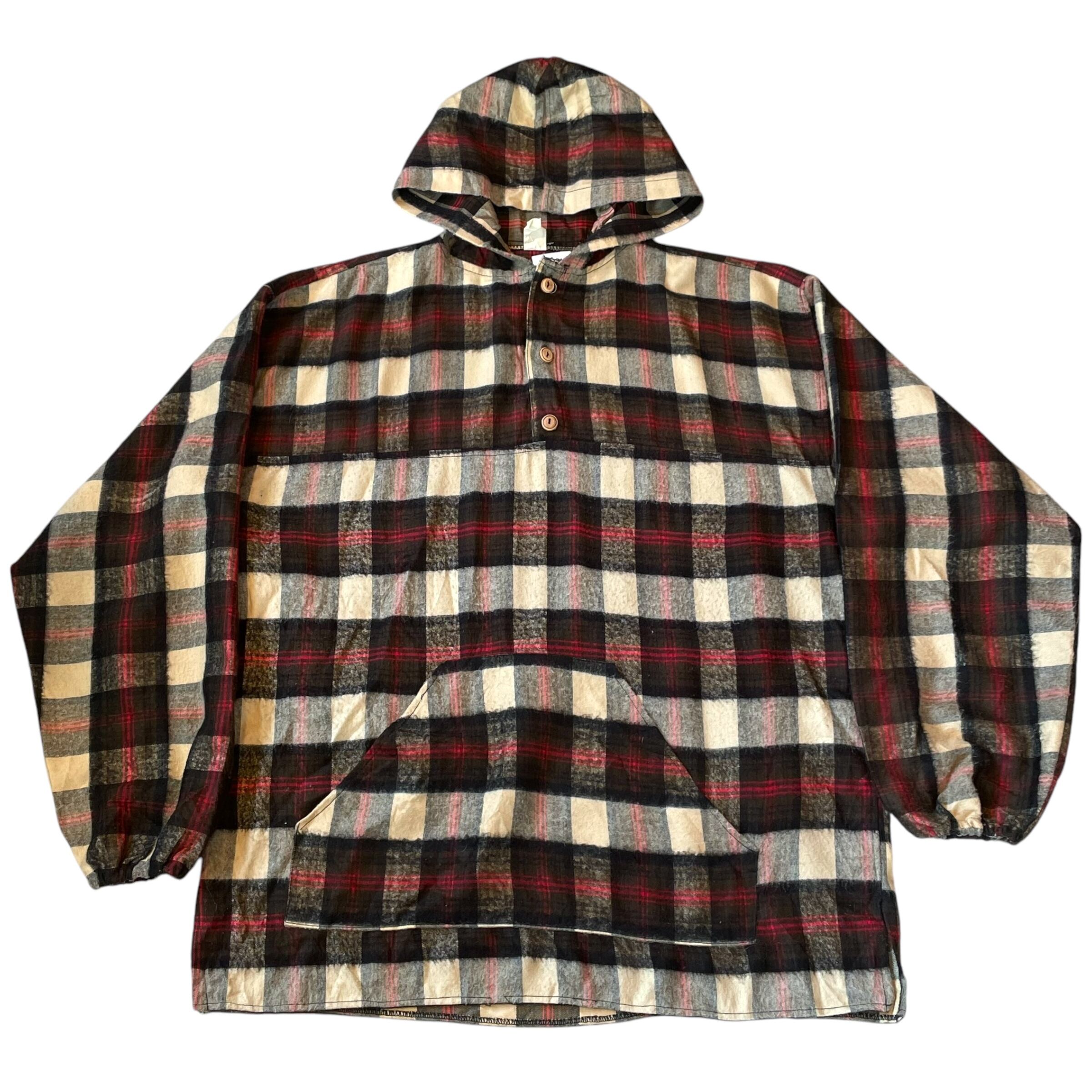 80~90s unknown flannel hoodie