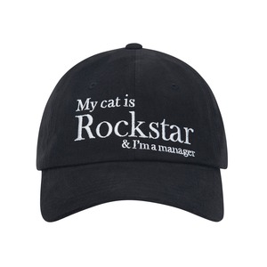 [ JOEGUSH ] My cat is Rockstar Baseball cap (Black) 正規品 韓国ブランド 韓国代行 韓国通販 韓国ファッション キャップ 帽子