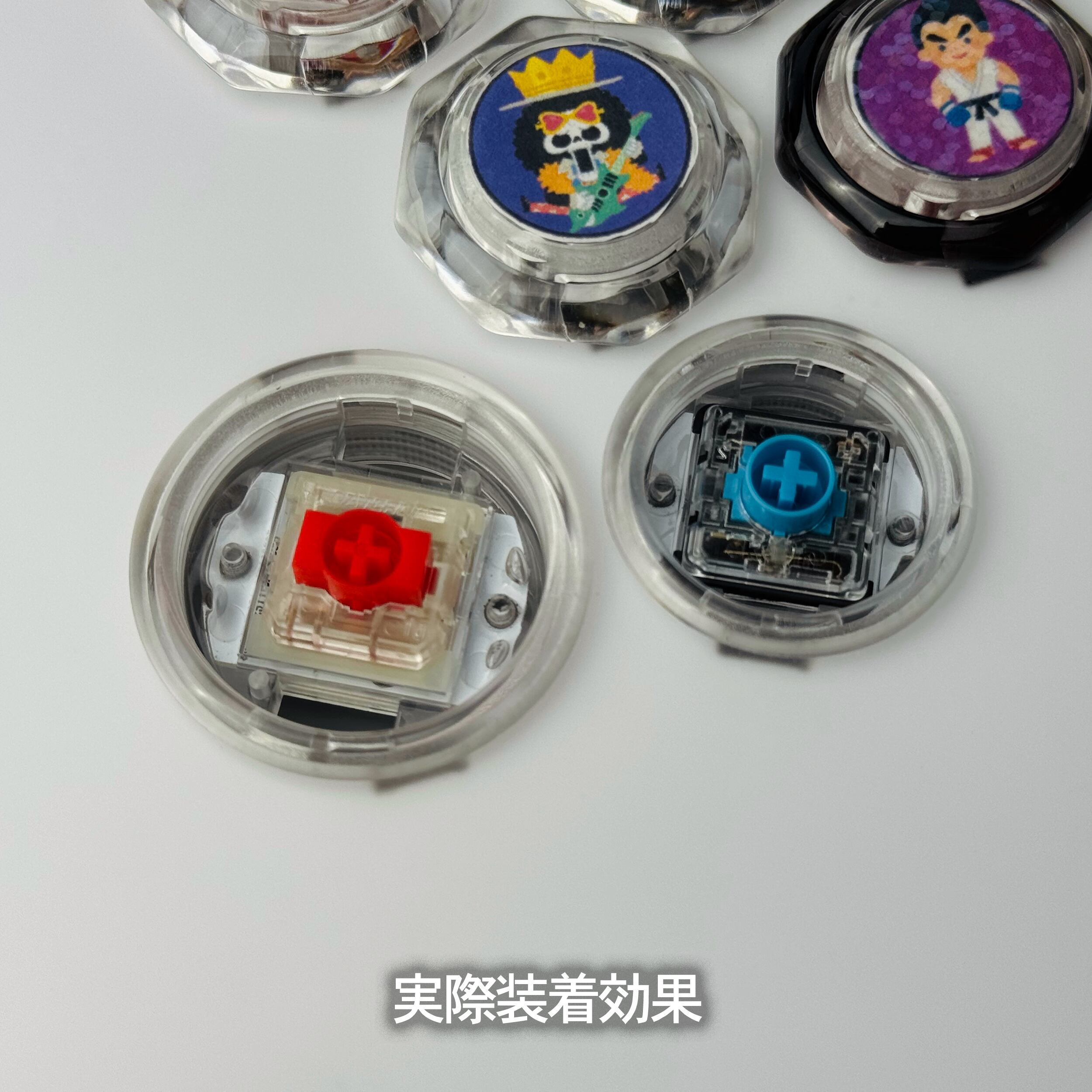ロープロ軸用】ネジ式薄型ボタン枠【円形ベゼル】 | コミックノイズ