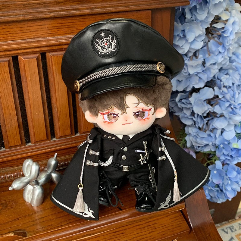 20cmぬいぐるみ用 レトロ 警察官 シャツ+ジャケット+パンツ+マント+