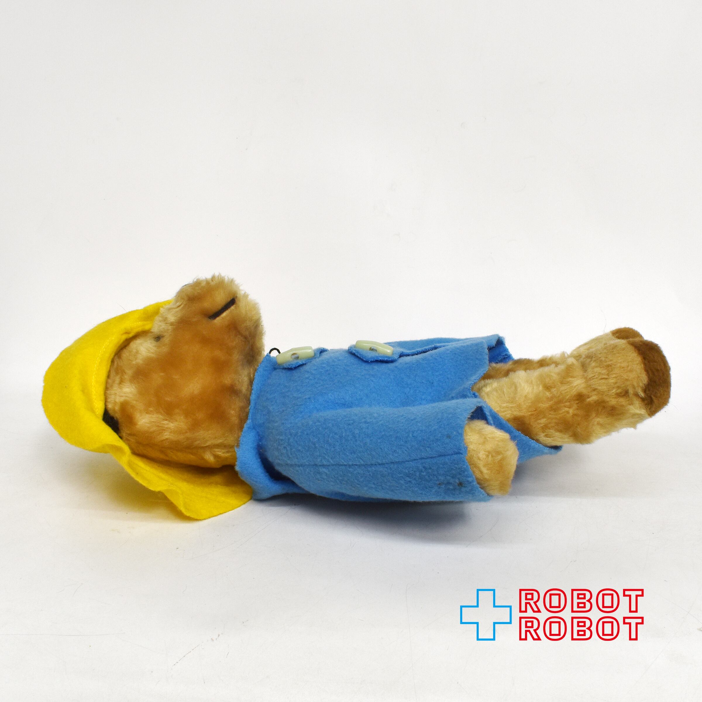 エデン社 パディントン ぬいぐるみ人形 黄色帽子 水色ボタン 36cm 1975