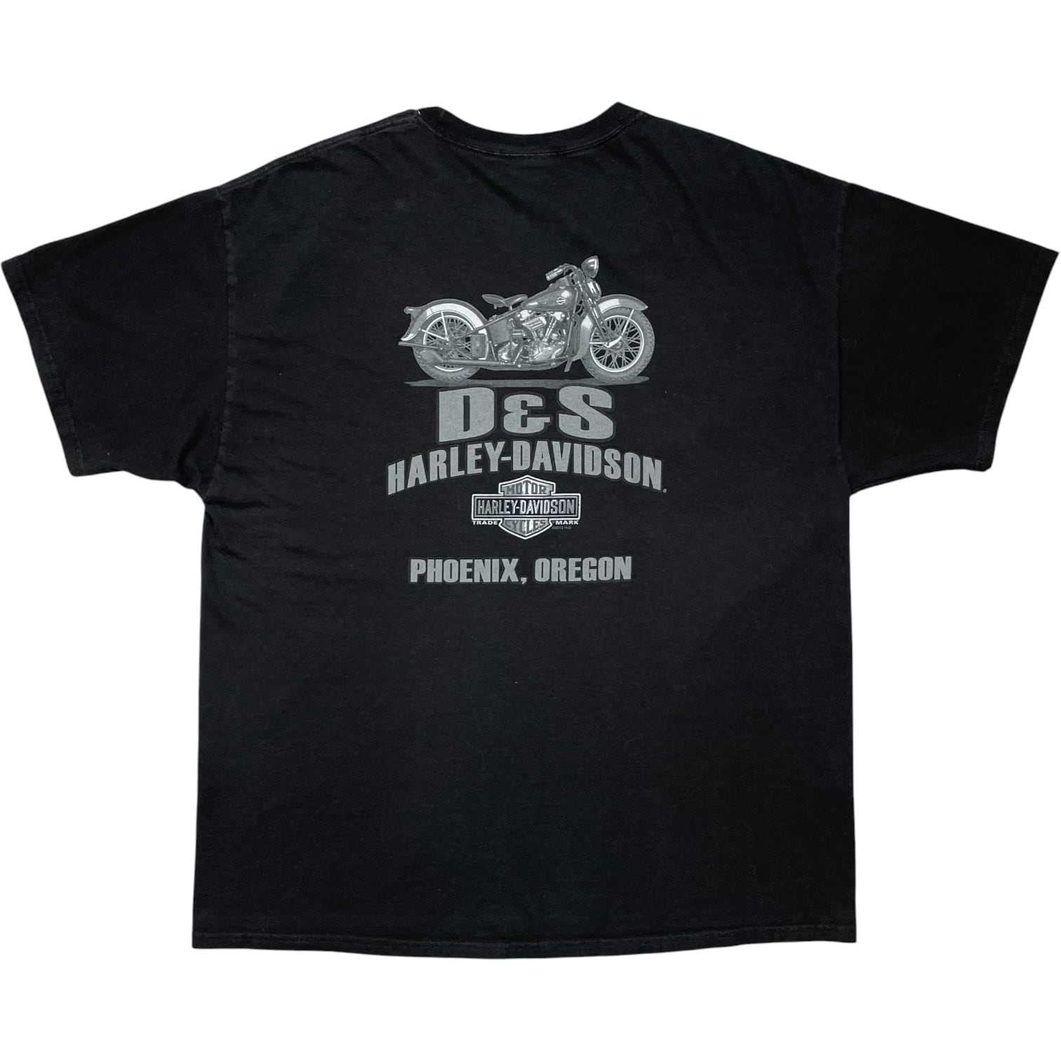《XL》Harley-Davidson ハーレーダビッドソン Tシャツ フロントプリント バックバイクプリント ブラック no.10159