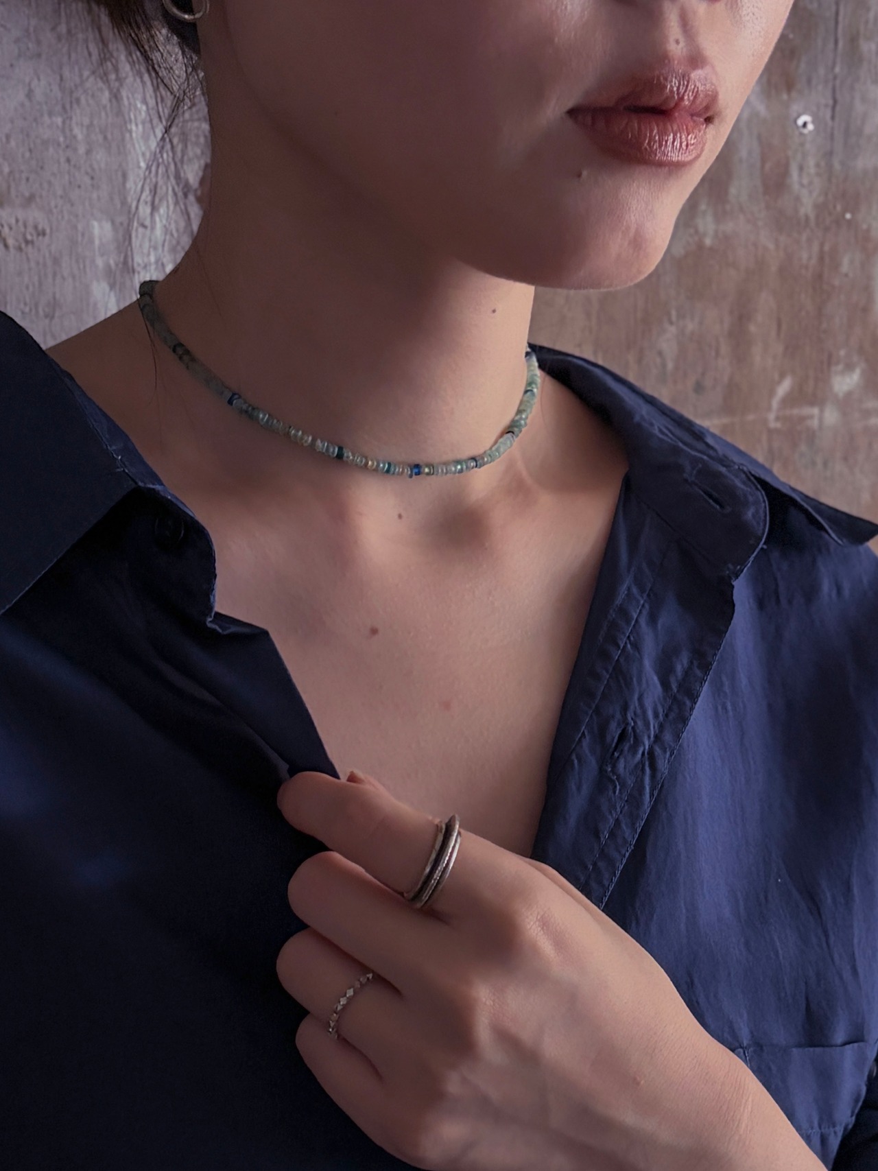 Bababa original／vintage beads necklace