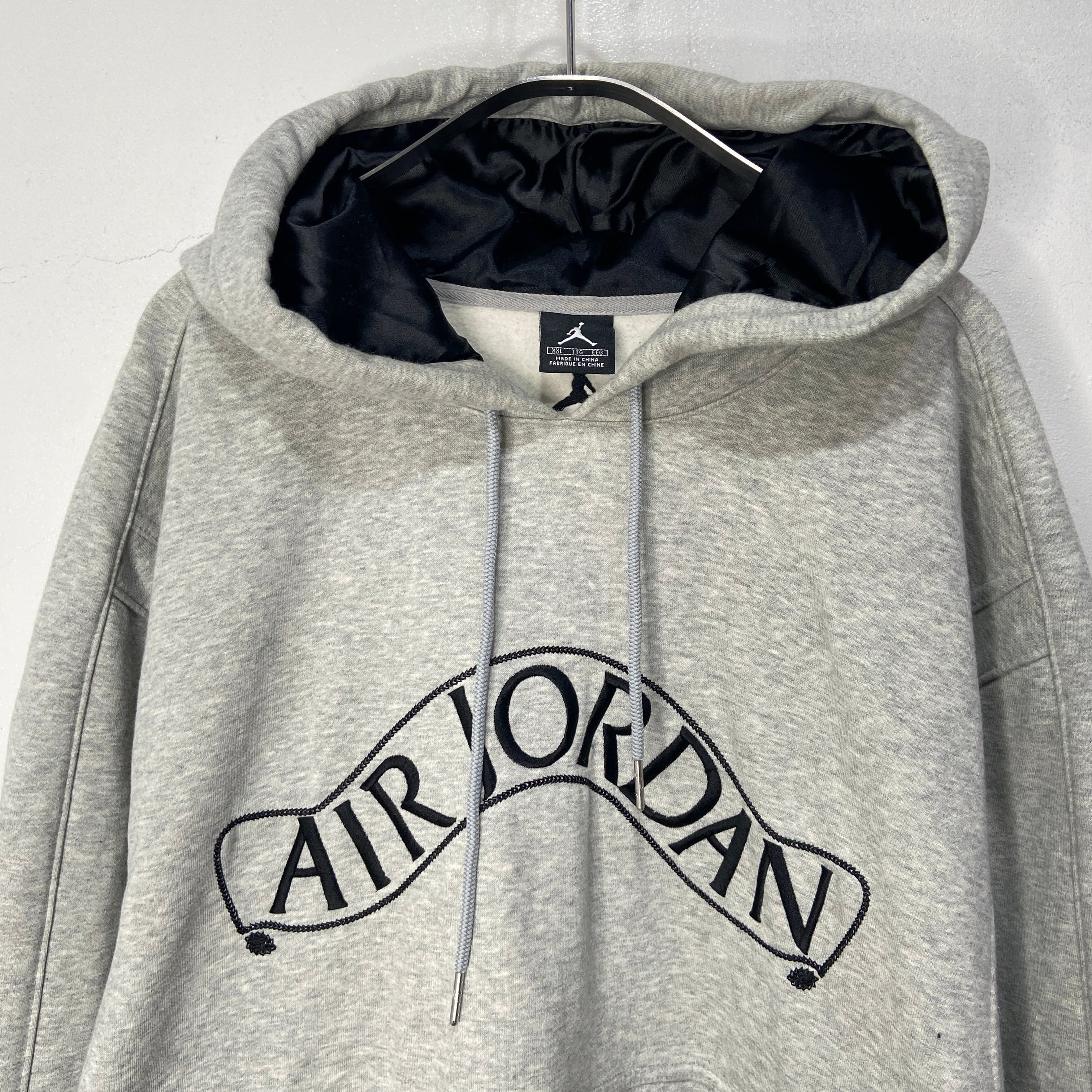 AIR JORDAN ジョーダン 刺繍ロゴパーカー ビッグサイズ グレー XXL