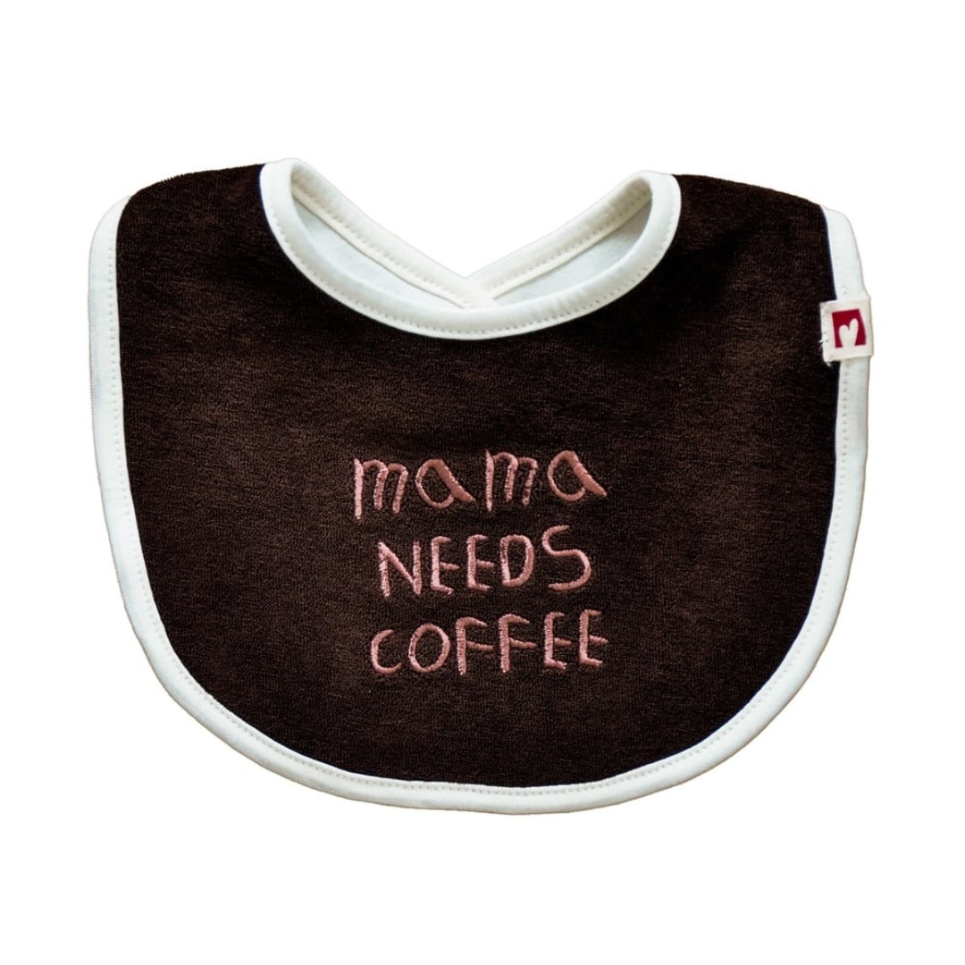 mwahmwah / Lettering Bib / Velvet Brown