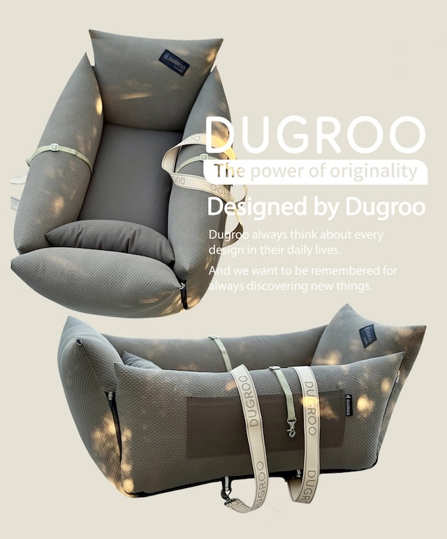 【限定商品】All-Round L Driving Kit【Mocha Emboss】with shade screen / Dugroo / Dog Car Seat / 日本未入荷