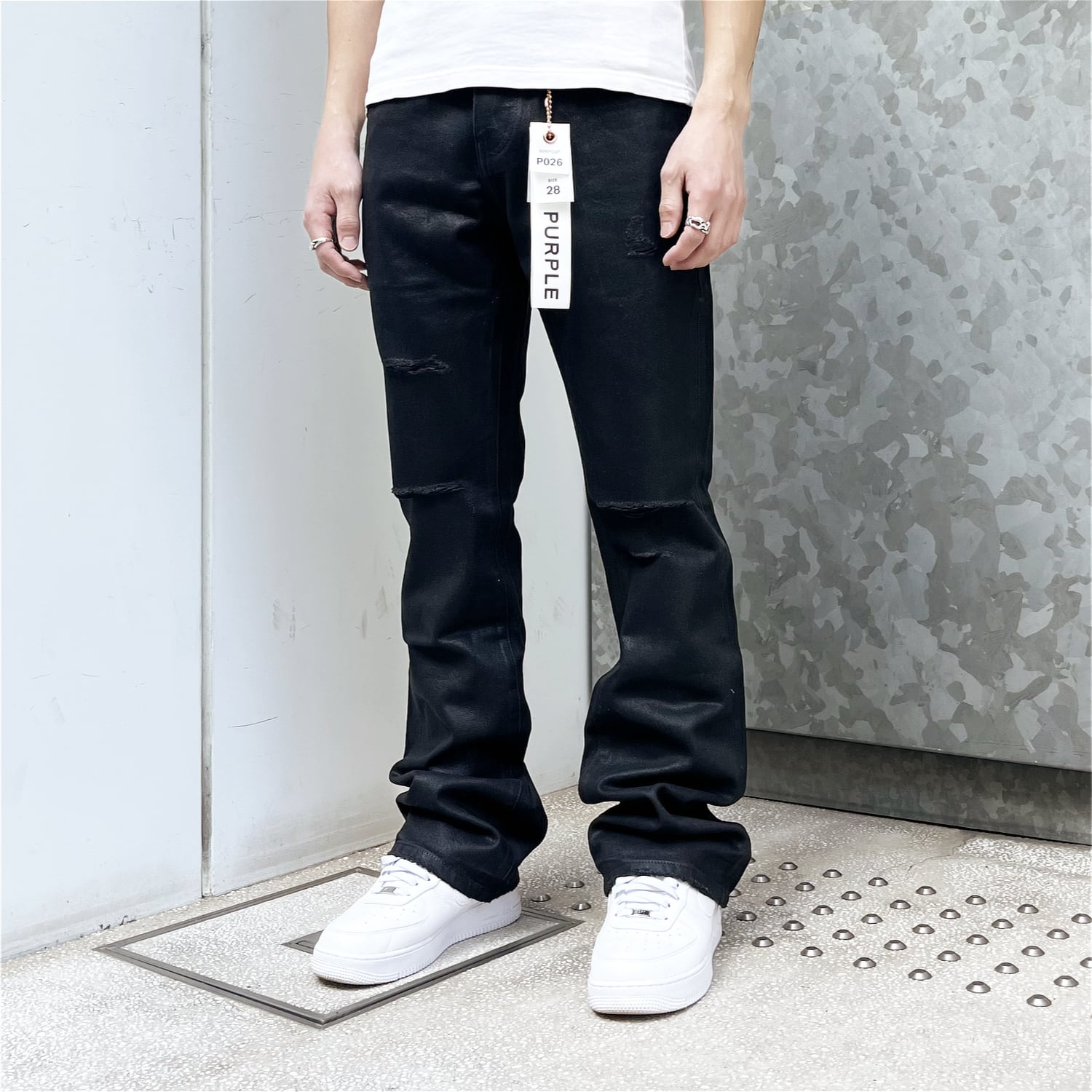 Purple Brand ブラック デニム size 30 前タグなし PURPLE BRAND / P026 Rinsed Black Foil | HOLICK