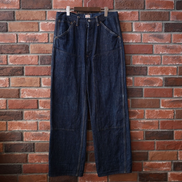 CANTON OVERALLS "ダブルニーワイドデニム" -INDIGO- SIZE32 (USED)