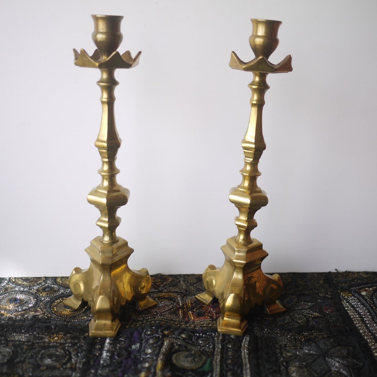 真鍮燭台 バロック様式キャンドルホルダー ドイツ | こりすのパン屋