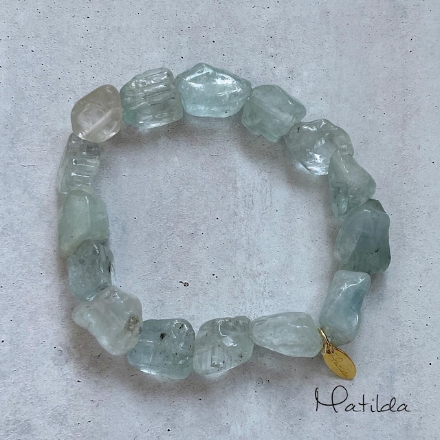 rough rock bracelet（アクアマリン）