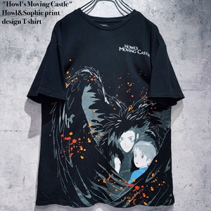 "Howl's Moving Castle"Howl&Sophie print design T shirt