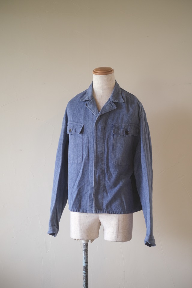 60s French Work Cotton Drill Jacket - “Lutteurs”
