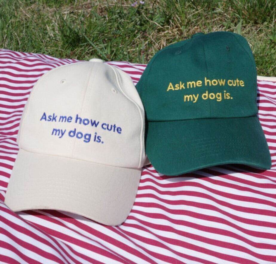 予約【noonoosoom】Ask me how cute my dog is Cap《2Color》