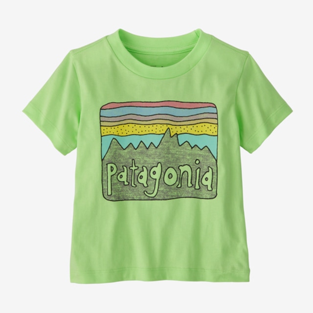 patagonia  BABY/TODDLER FITZ ROY SKIES T-SHIRT Salamander Green