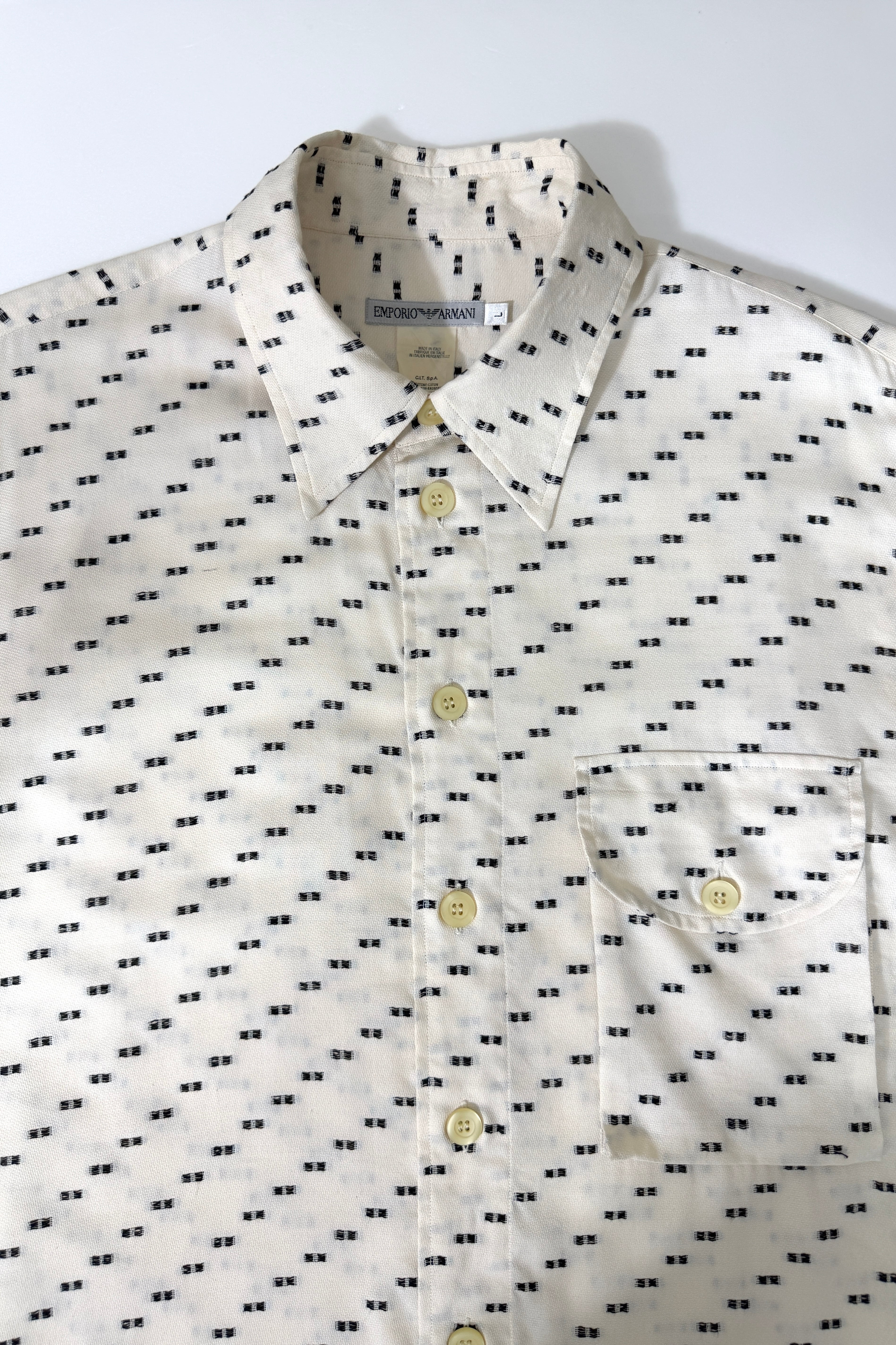 "EMPORIO ARMANI" pattern rayon shirt