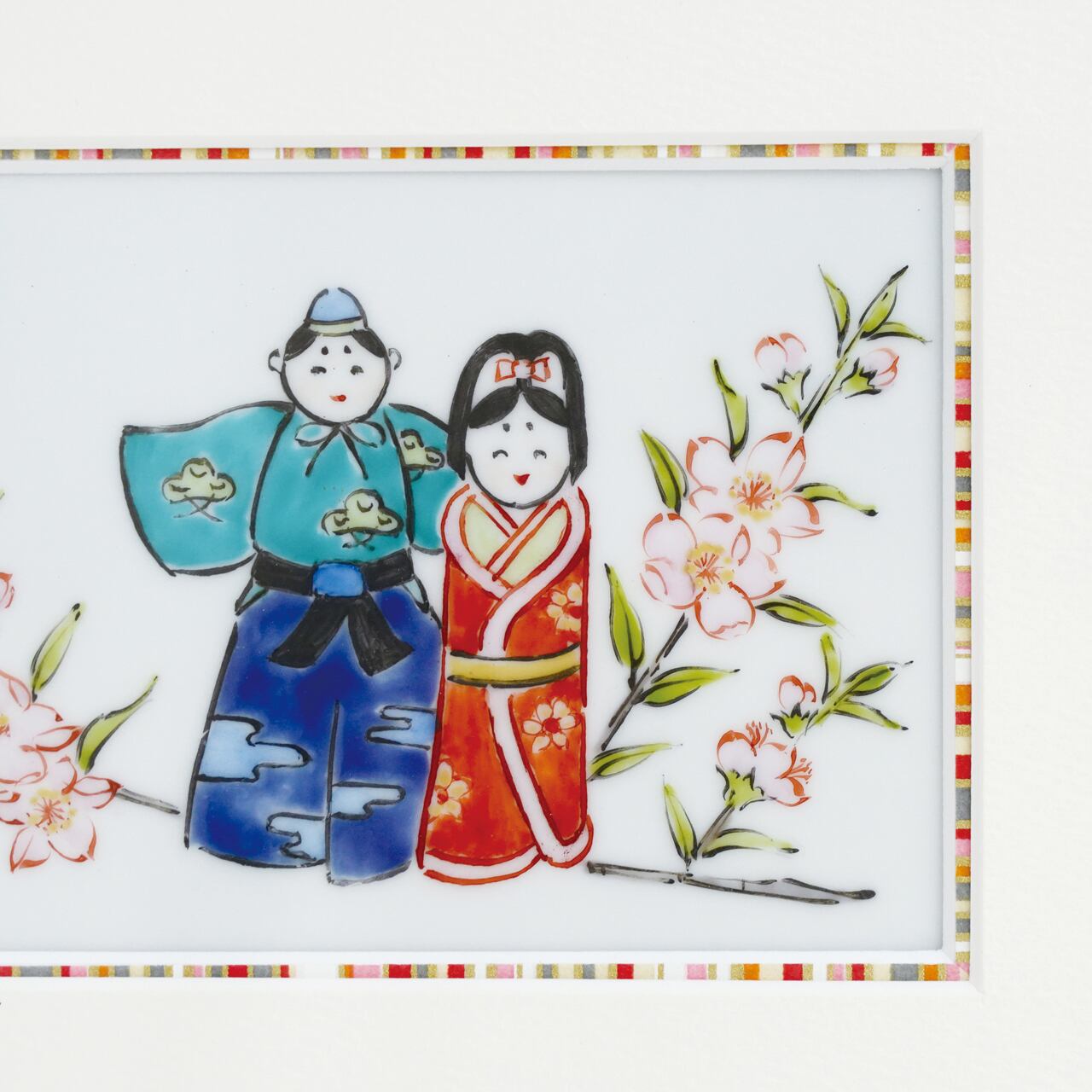 お雛様陶額（名入れ） | 肥前赤絵窯元 鷹巣