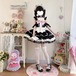 ロリータ 二次元 メイド服 コスプレ ダークナイトにゃんこ娘ロリータ 洋装学院祭用スイート メイド jsk キャミソール ワンピース ドレス 韓国ファッション